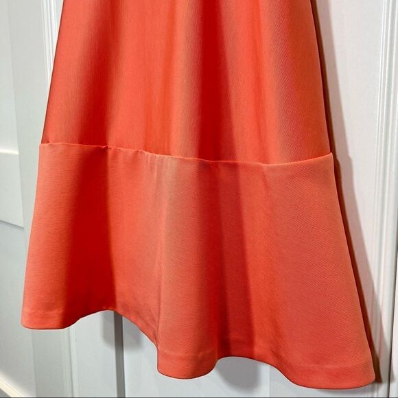 Rachel Rachel Roy Coral Salmon Pink Black Bandage Mini Dress Stretch Fit Flare 4 - Picture 3 of 12